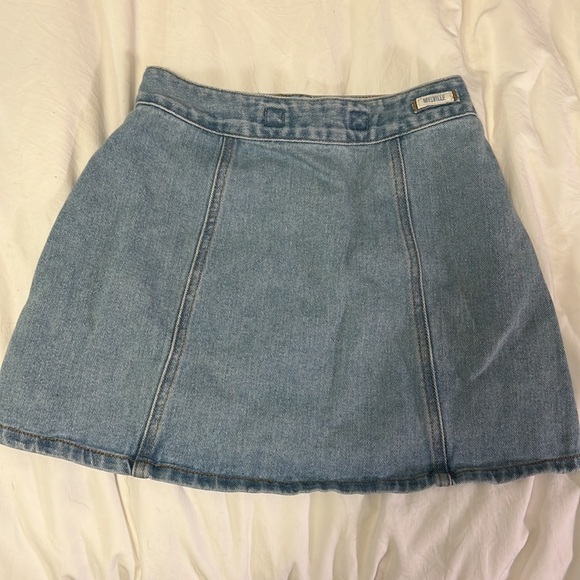 Brandy Melville Denim Button Down Mini Skirt- OS - Picture 5 of 5